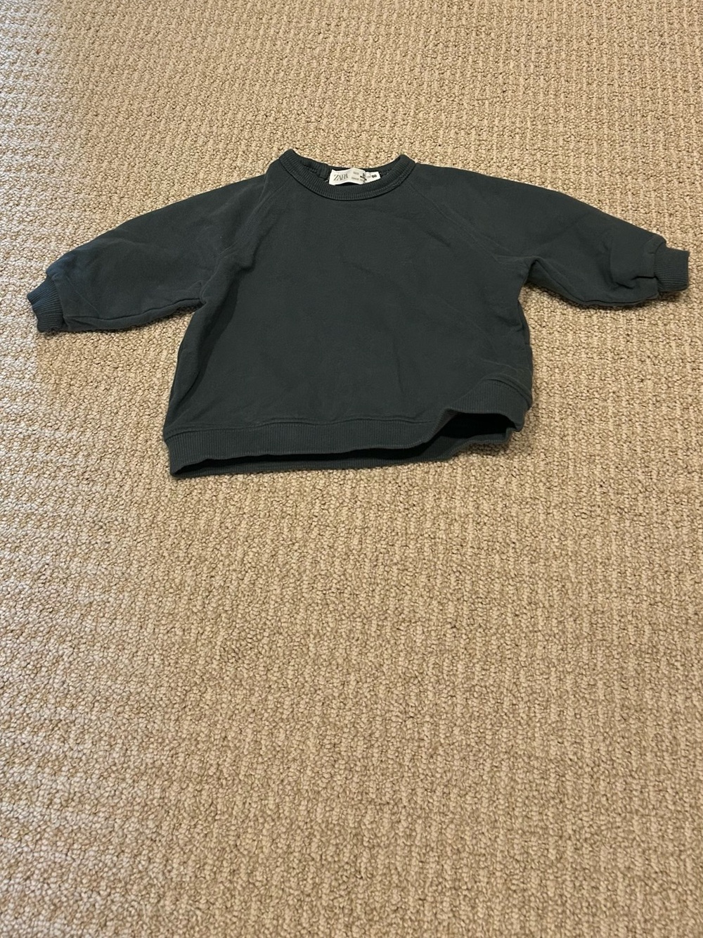Zara Baby Cozy Crewneck Dark Green/Navy Size 3-6 Months